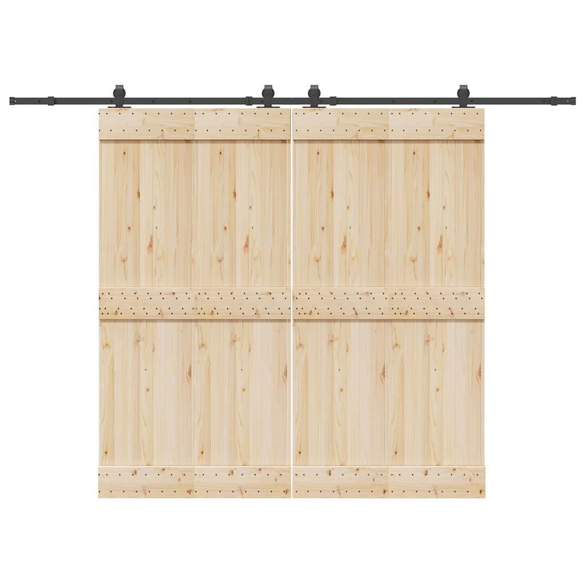 VIDAXL Kit de quincaillerie de porte coulissante 305 cm acier noir