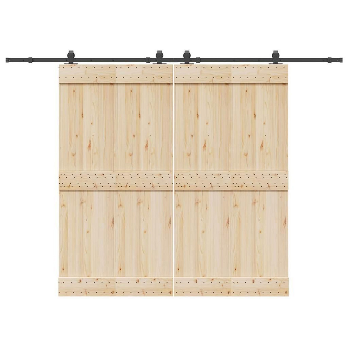 VIDAXL Kit de quincaillerie de porte coulissante 305 cm acier noir