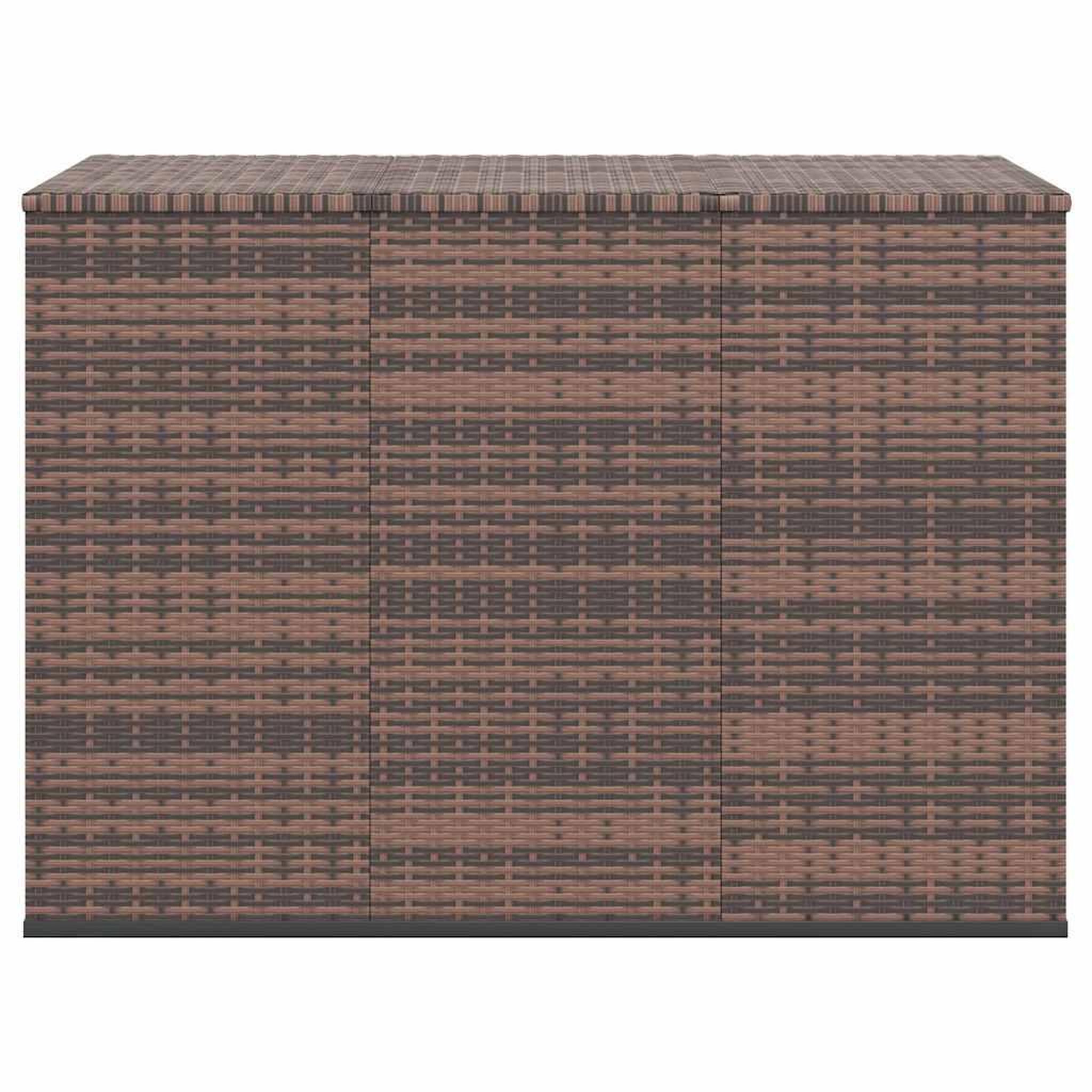 Voir la diapositive 3 : VIDAXL Boîte a coussins de jardin Resine tressee 145x100x103 cm Marron