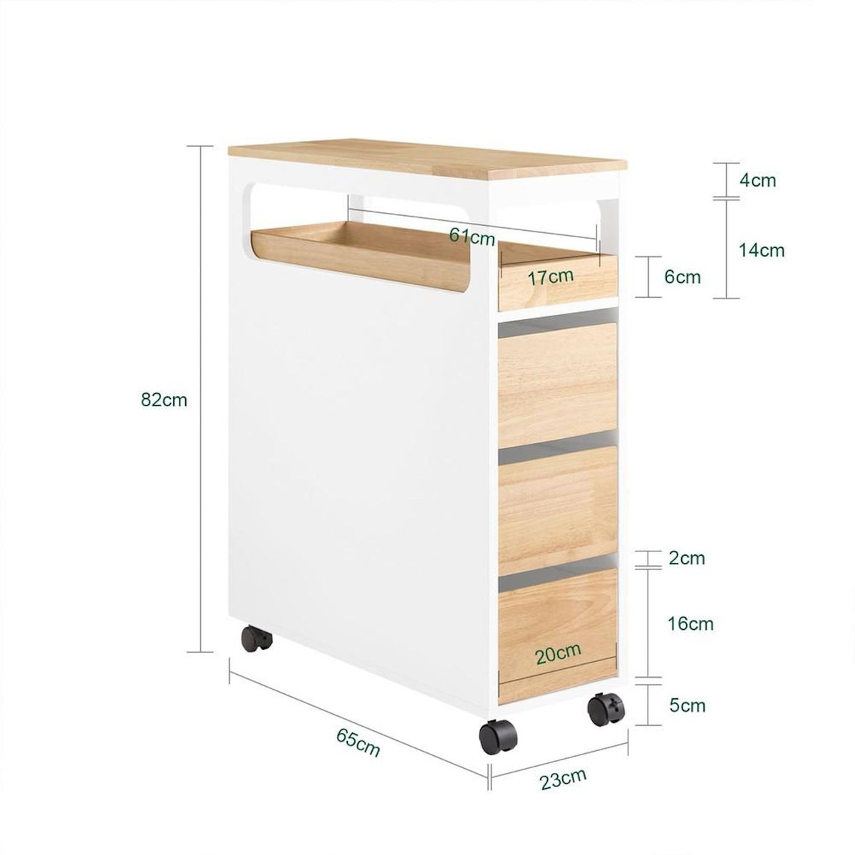 SOBUY SoBuy - Meuble bas de salle de bain à 4 tiroirs - Nordique - BZR54-II