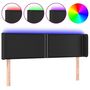 Voir la diapositive 2 : VIDAXL Tete de lit a LED Noir 147x16x78/88 cm Similicuir