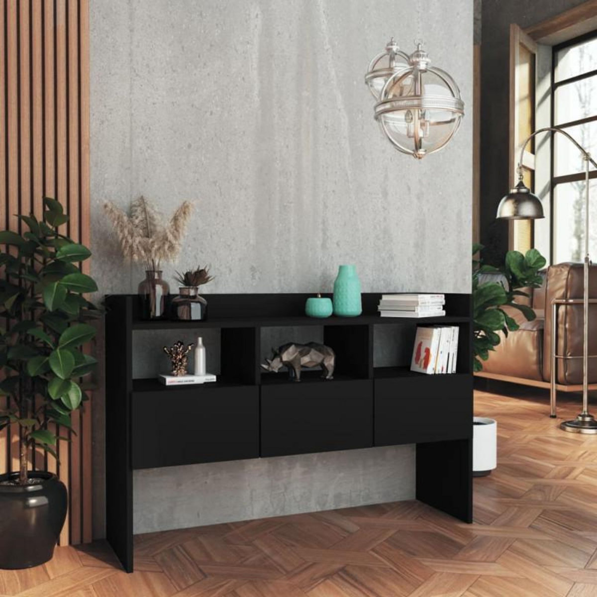 VIDAXL Buffet Noir 105x30x70 cm Bois d'ingénierie