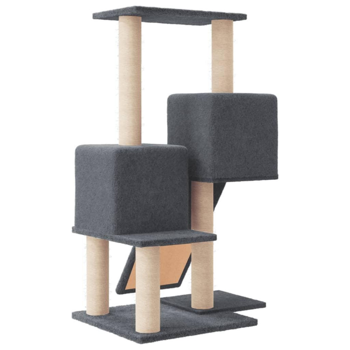 VIDAXL Arbre a chat avec griffoirs en sisal Gris fonce 82 cm
