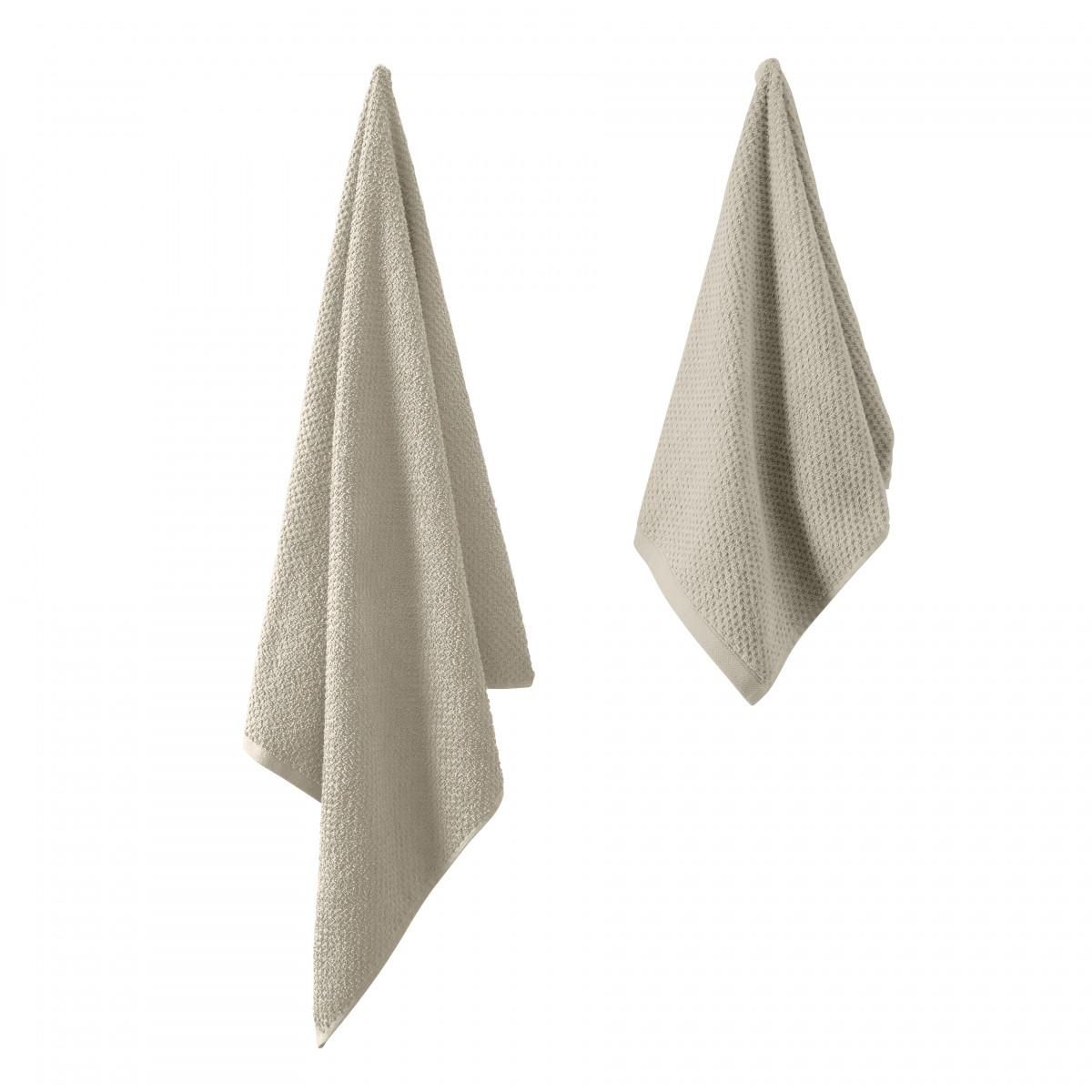 GUY LEVASSEUR Lot serviette de bain 70x140 et serviette de toilette 50x90