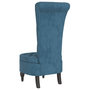 Voir la diapositive 5 : VIDAXL Chaise a dossier haut bleu velours conception de bouton