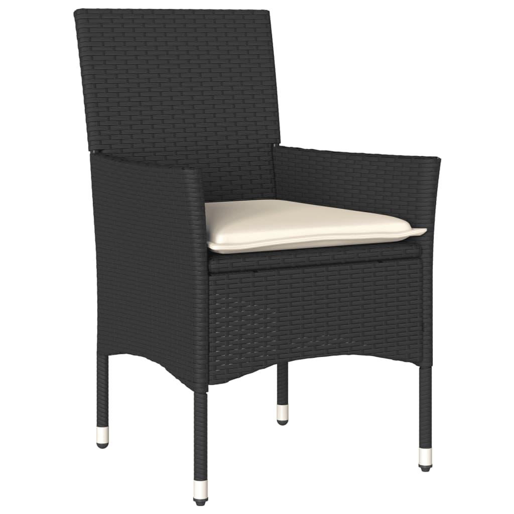 Voir la diapositive 4 : VIDAXL Chaises de jardin avec coussins lot de 2 noir resine tressee