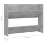 Voir la diapositive 6 : VIDAXL Armoires a chaussures murales 2 pcs Gris beton 80x18x60 cm