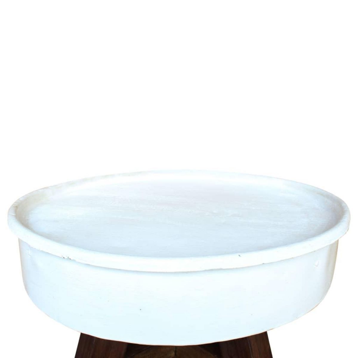 VIDAXL Table basse Bois de recuperation massif 60x45 cm Blanc
