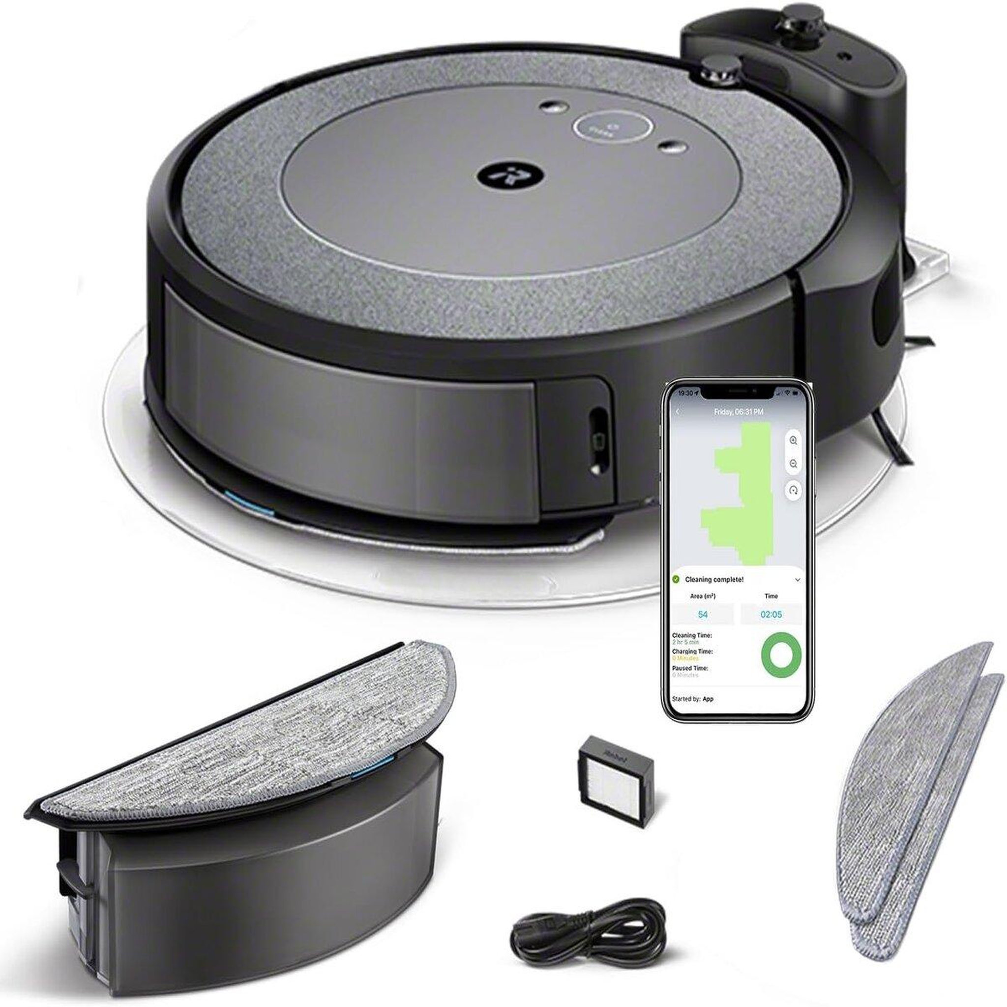 Voir la diapositive 1 : IROBOT Aspirateur/laveur robot connecté - i517240