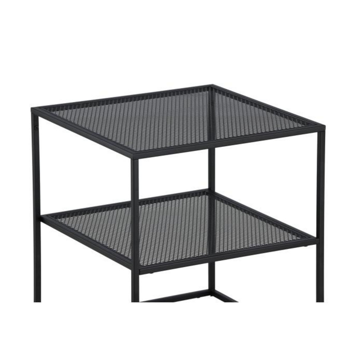 Paris Prix Table d'Appoint Avec Étagère  Netz  60cm Noir
