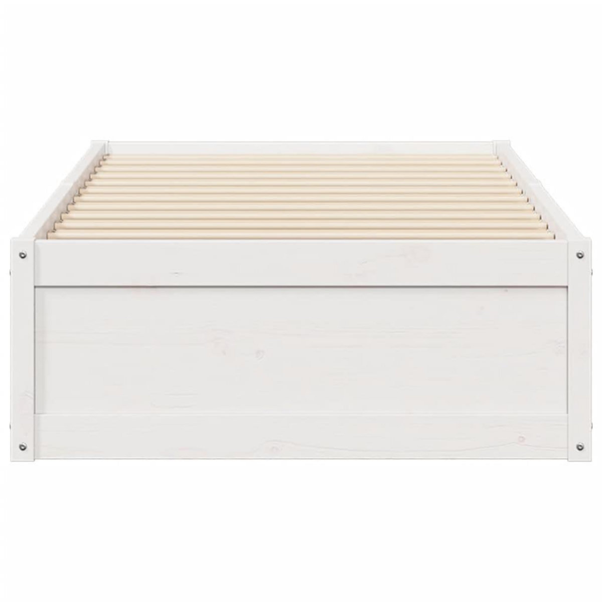 VIDAXL Cadre de lit sans matelas blanc 90x190 cm bois de pin massif