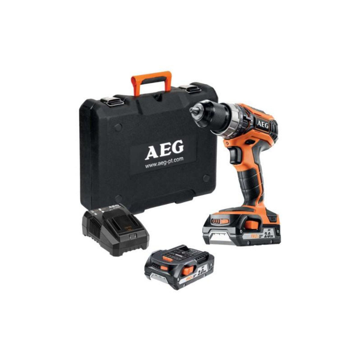 AEG Perceuse percussion AEG 18V Pro Lithium - 2 batteries 2.0Ah - 1 chargeur BSB18C2LI-202C