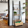 Voir la diapositive 3 : ID MARKET Etagère échelle 4 niveaux avec tiroir DETROIT design industriel