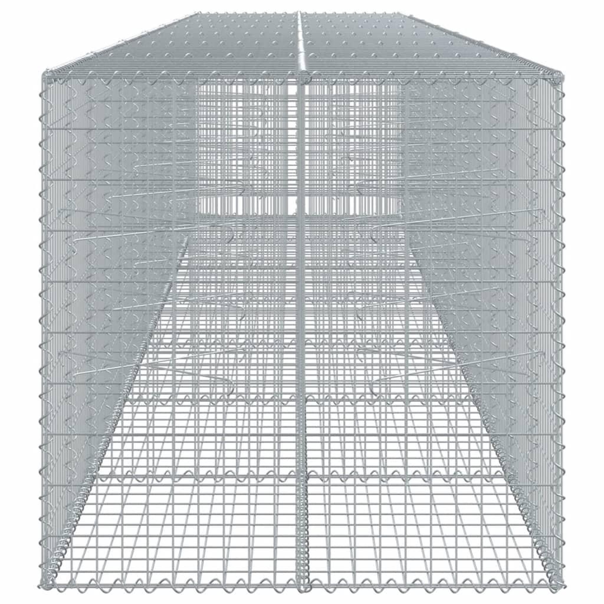 Voir la diapositive 4 : VIDAXL Panier gabion avec couvercle 700x100x100 cm fer galvanise