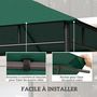 Voir la diapositive 4 : OUTSUNNY Toile de rechange pour pavillon tonnelle tente 3 x 3 m polyester haute densité 180 g/m² revêtement PA anti-UV vert