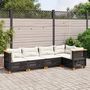 Voir la diapositive 1 : VIDAXL Salon de jardin 5 pcs avec coussins noir resine tressee