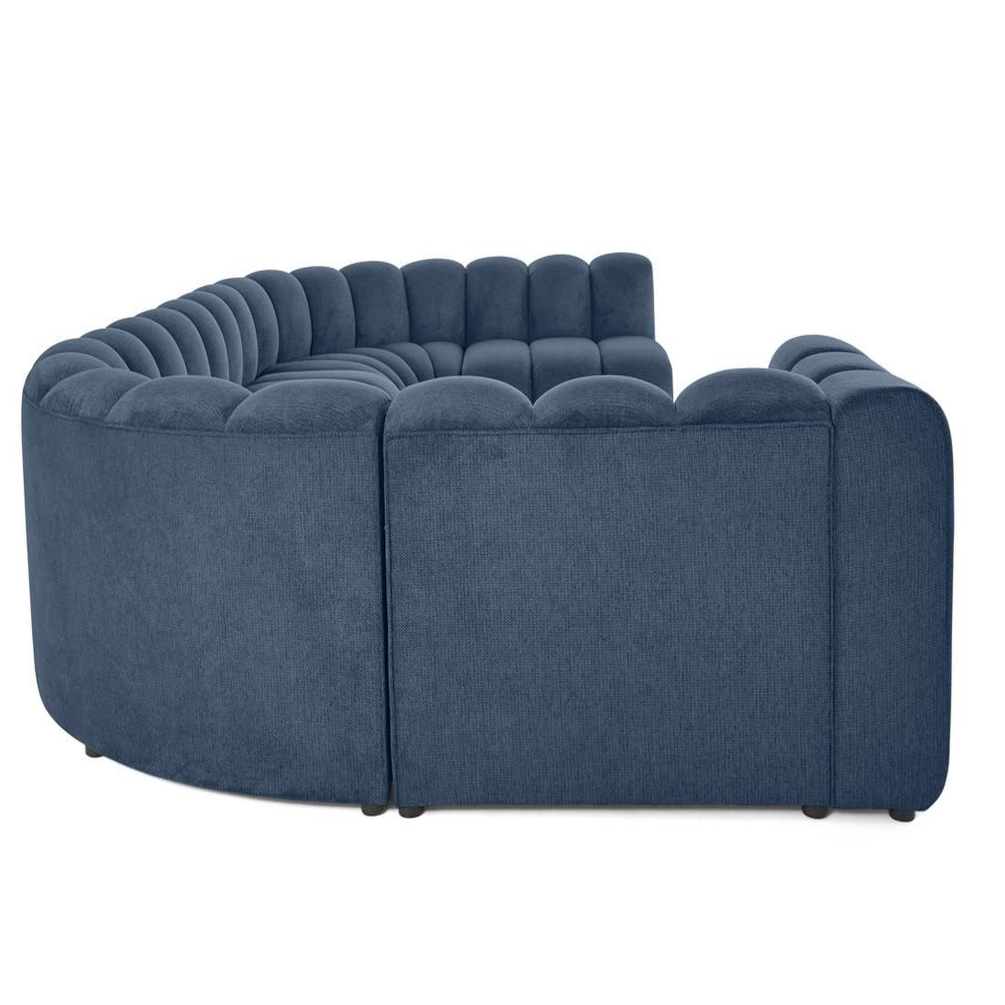 Voir la diapositive 6 : LISA DESIGN Debbie - canapé modulable panoramique d'angle droit 7 places en tissu texturé