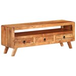 VIDAXL Meuble TV 110x30x40 cm Bois d'acacia massif