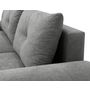 Voir la diapositive 5 : BEST MOBILIER Luzzio - canapé d'angle droit 4 places convertible avec coffre en tissu texturé