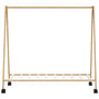 Voir la diapositive 4 : VIDAXL Porte vêtements et étagères et roulettes 106x34x106,5cm bambou