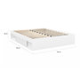 Voir la diapositive 5 : ID MARKET Cadre de lit double SALEM avec rangements et sommier 140 x 190 cm blanc