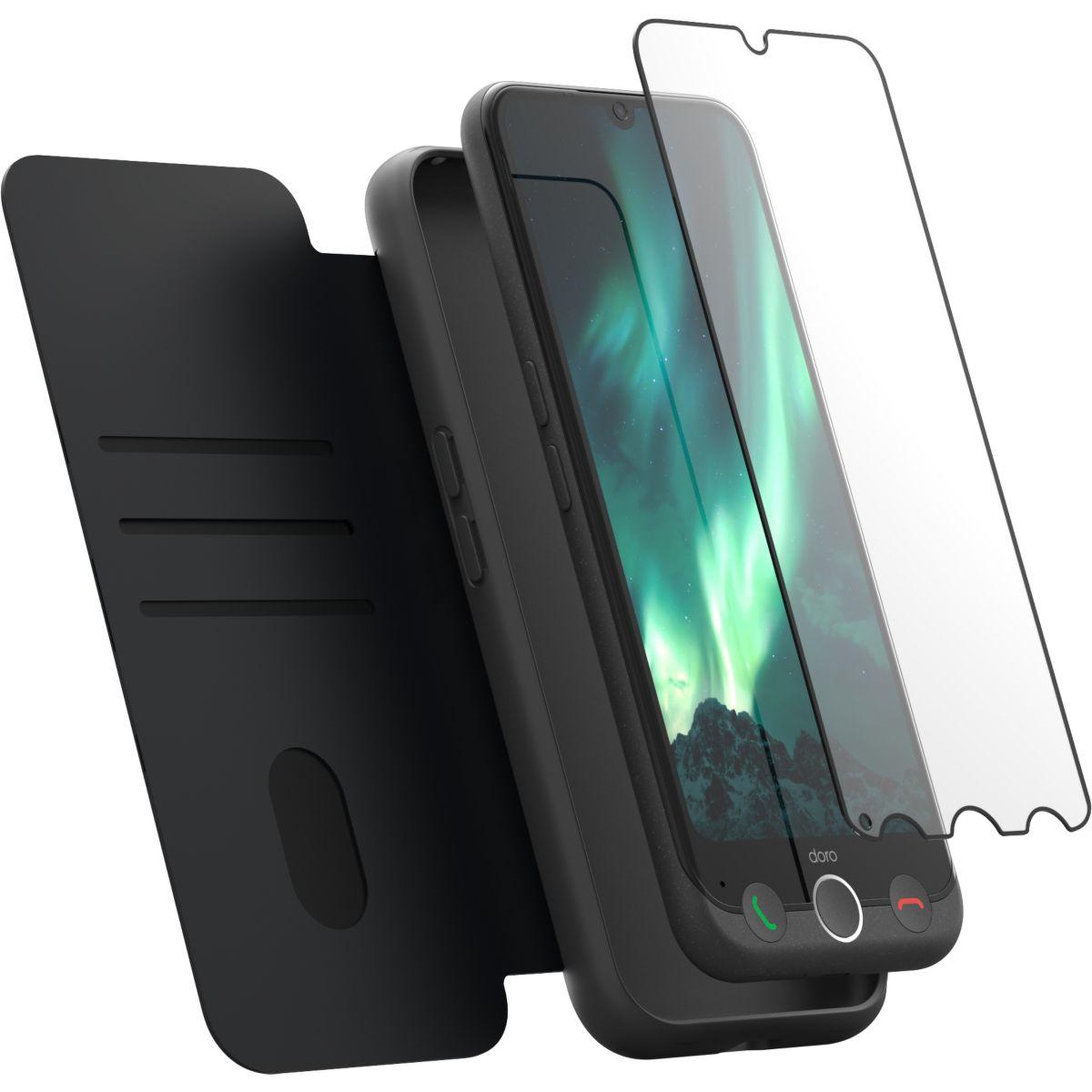 Voir la diapositive 2 : Doro Smartphone Aurora A30 4G+ Etui + Protège écran
