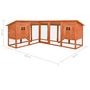 Voir la diapositive 6 : VIDAXL Clapier d'exterieur avec piste Marron Bois de sapin solide