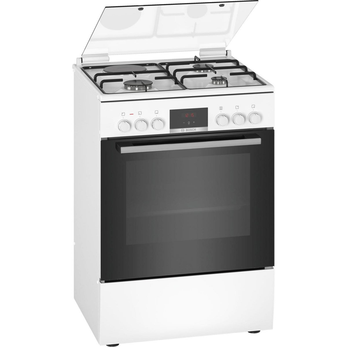 BOSCH Cuisinière mixte a 66l 4 feux blanc - hxr39ig20