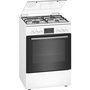 Voir la diapositive 1 : BOSCH Cuisinière mixte a 66l 4 feux blanc - hxr39ig20