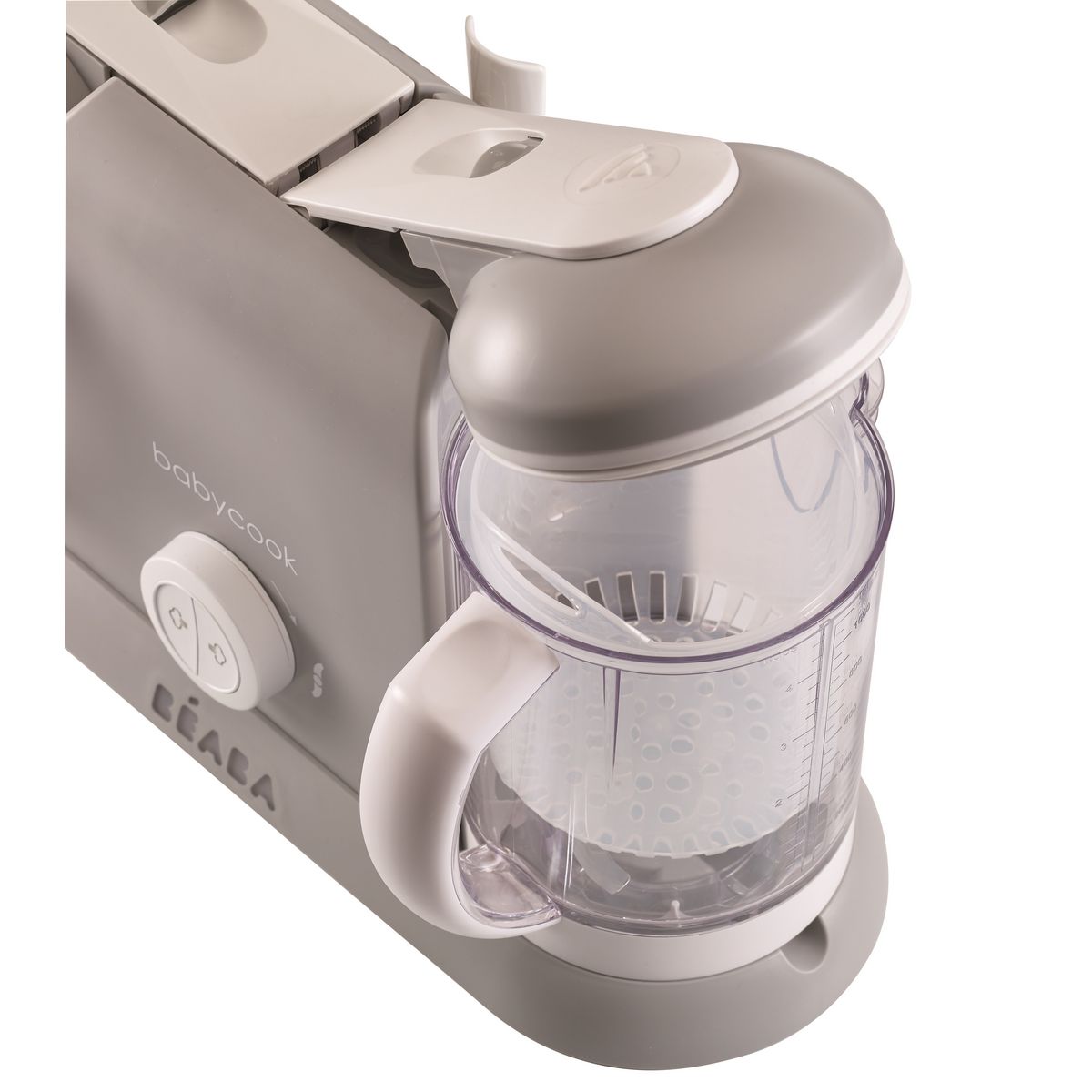 BEABA Cuiseur vapeur - mixeur 2 bols BabyCook® Plus - Gris