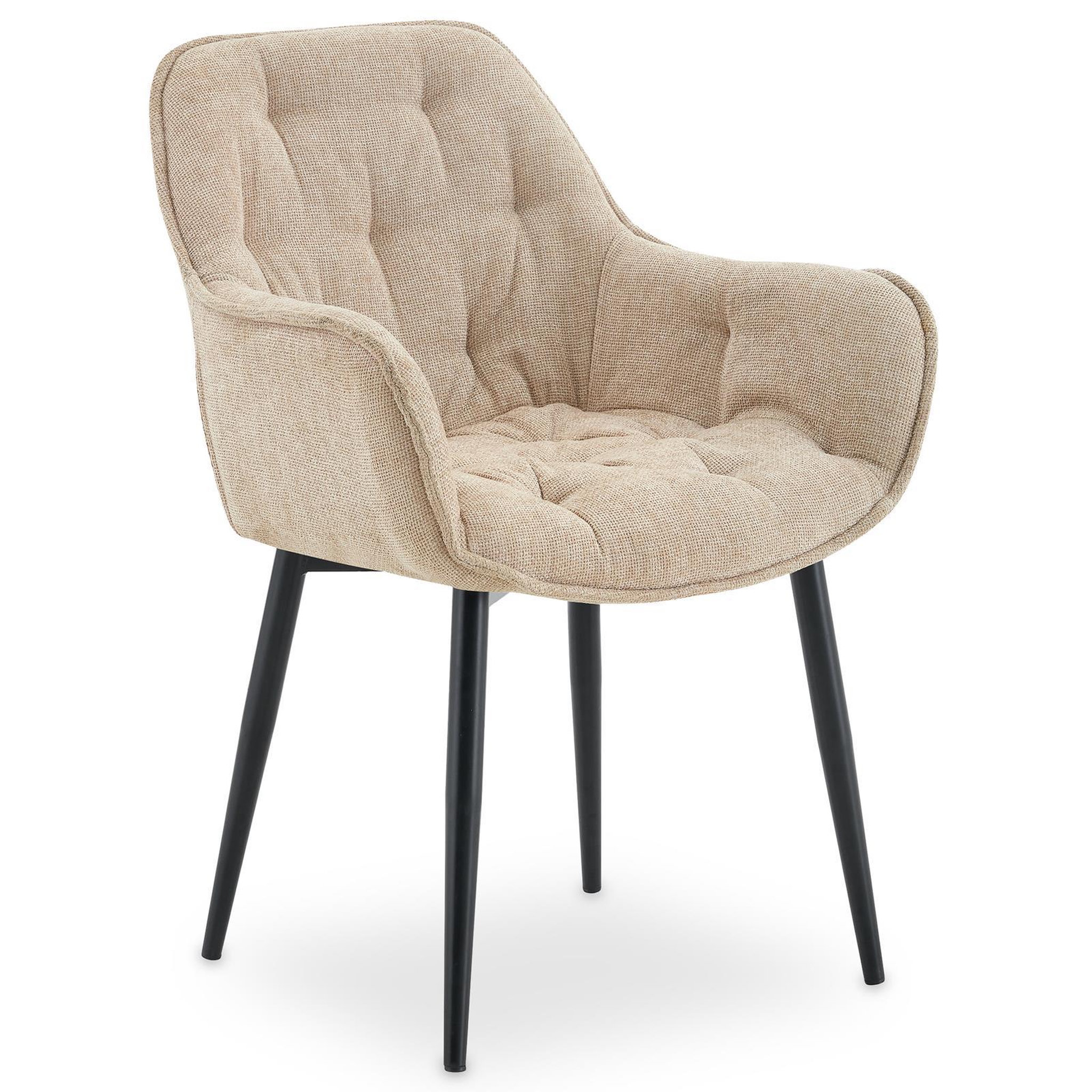 Voir la diapositive 3 : IDIMEX Lot de 2 chaises ARDEN de salle à manger en tissu