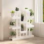 Voir la diapositive 3 : VIDAXL Support a plantes Blanc 104,5x25x109,5 cm Bois massif de pin