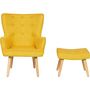 Voir la diapositive 3 : Habitat et Jardin Fauteuil style scandinave en tissu  Odense  - 1 place - Jaune