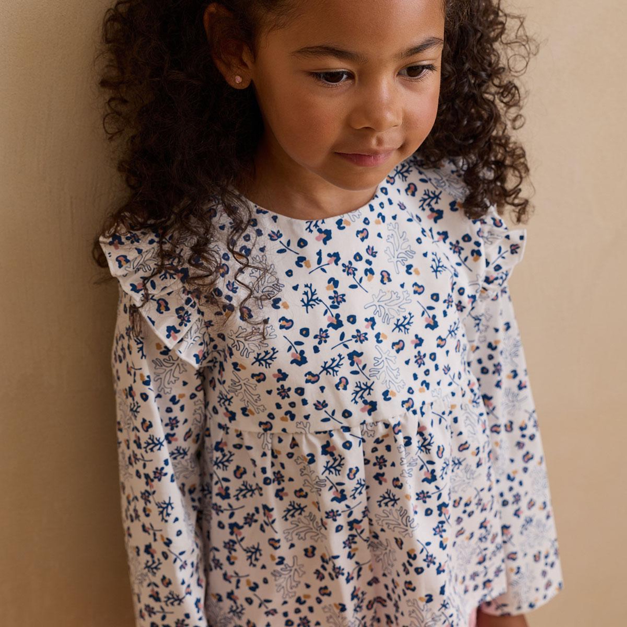 Voir la diapositive 5 : PETIT BEGUIN Blouse enfant en popeline céleste