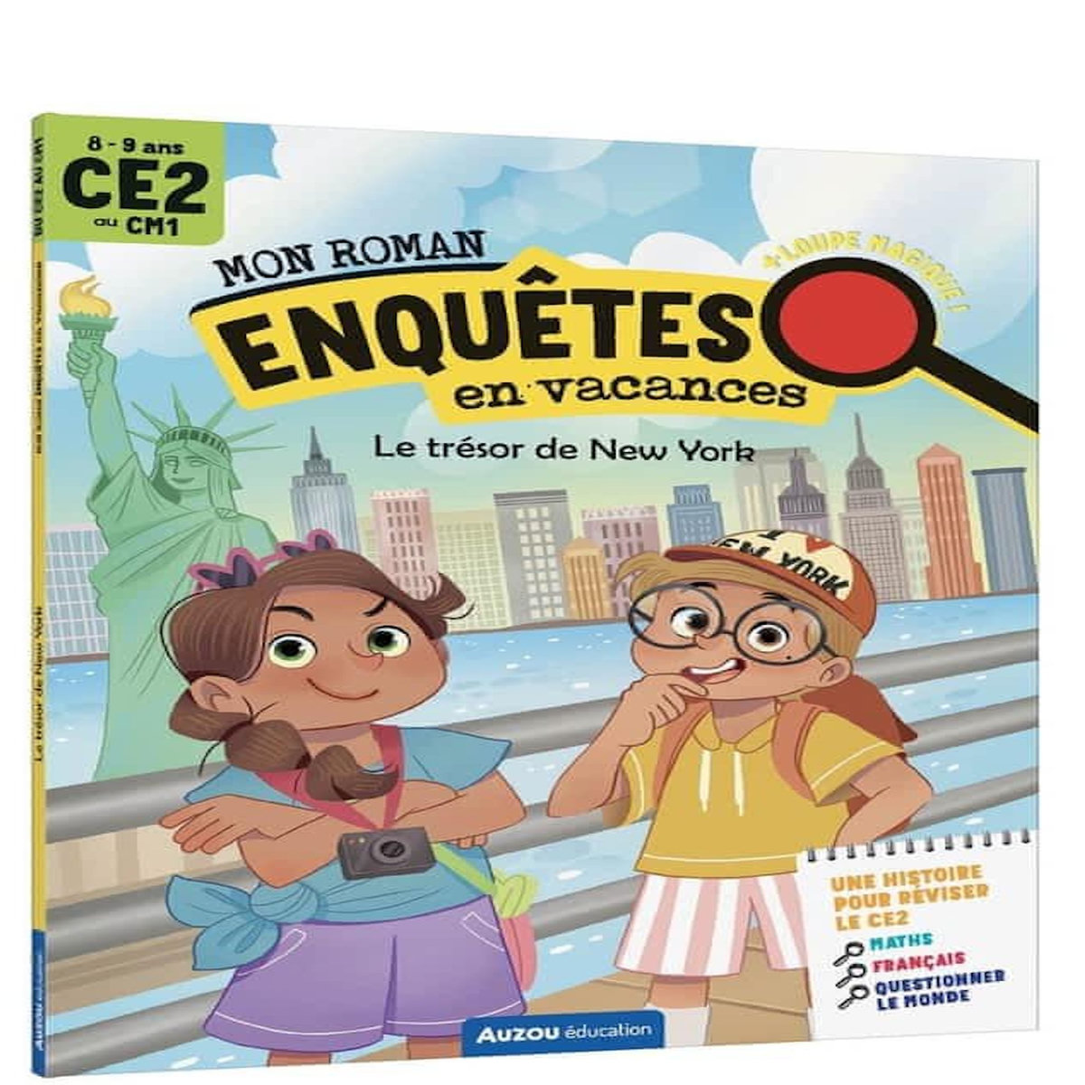 MON ROMAN ENQUETES EN VACANCES DU CE2 AU CM1. LE TRESOR DE NEW YORK. AVEC UNE LOUPE MAGIQUE, Loupy Christophe