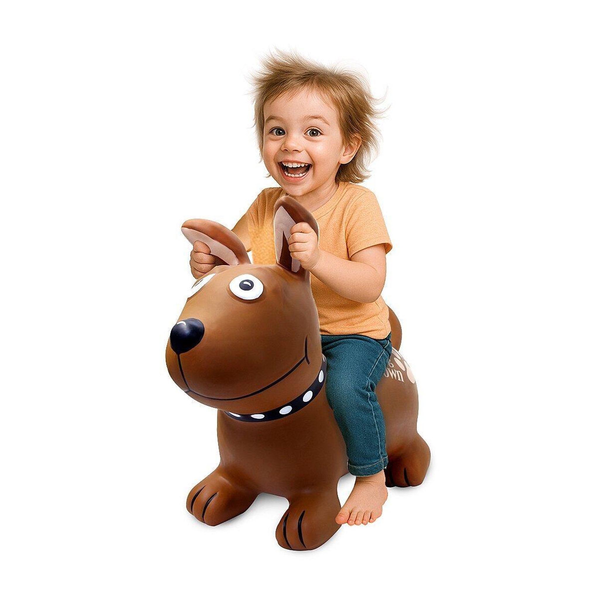 Voir la diapositive 3 : Jamara Animal rebondissante dog brown hoppydoo avec pompe
