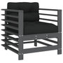 Voir la diapositive 3 : VIDAXL Chaises de jardin et coussins lot de 2 gris bois de pin massif
