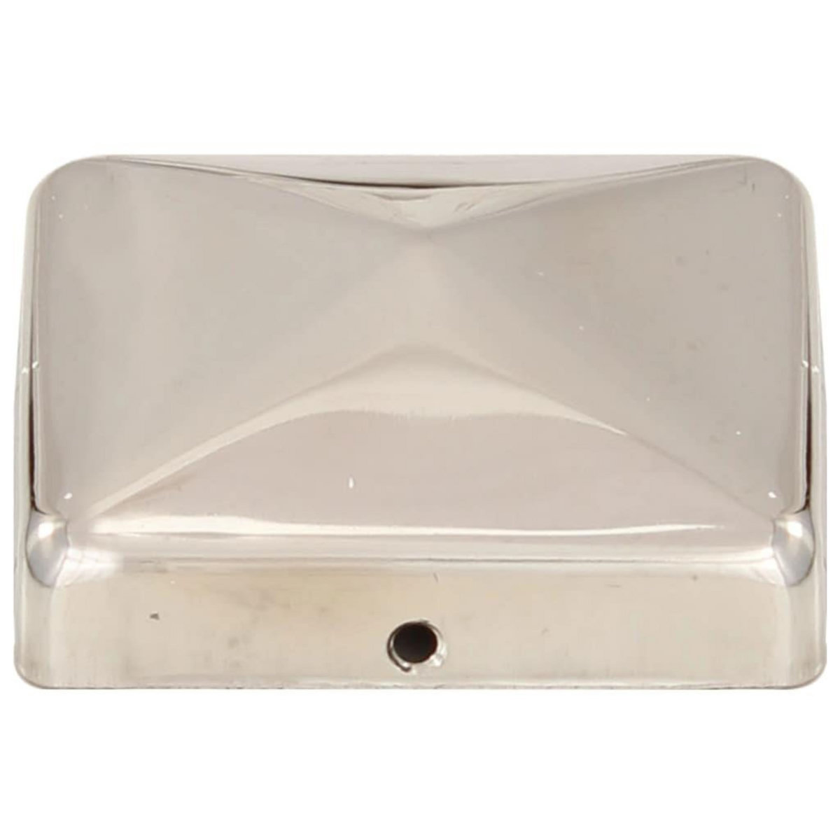 VIDAXL Bouchons de poteau de cloture pyramidaux 6 pcs Inox 71x71 mm