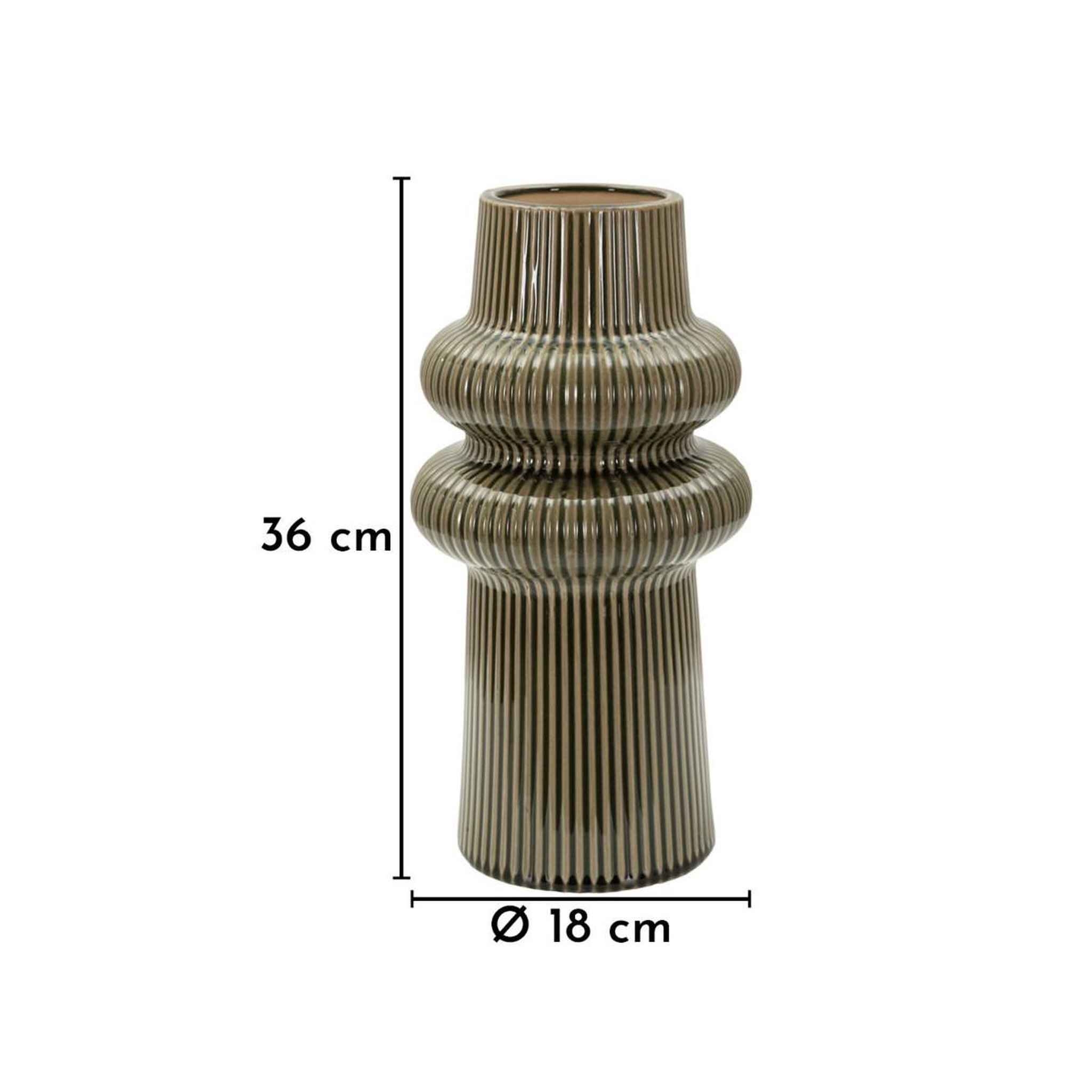 Voir la diapositive 6 : Paris Prix Vase design en céramique  armony  36cm vert