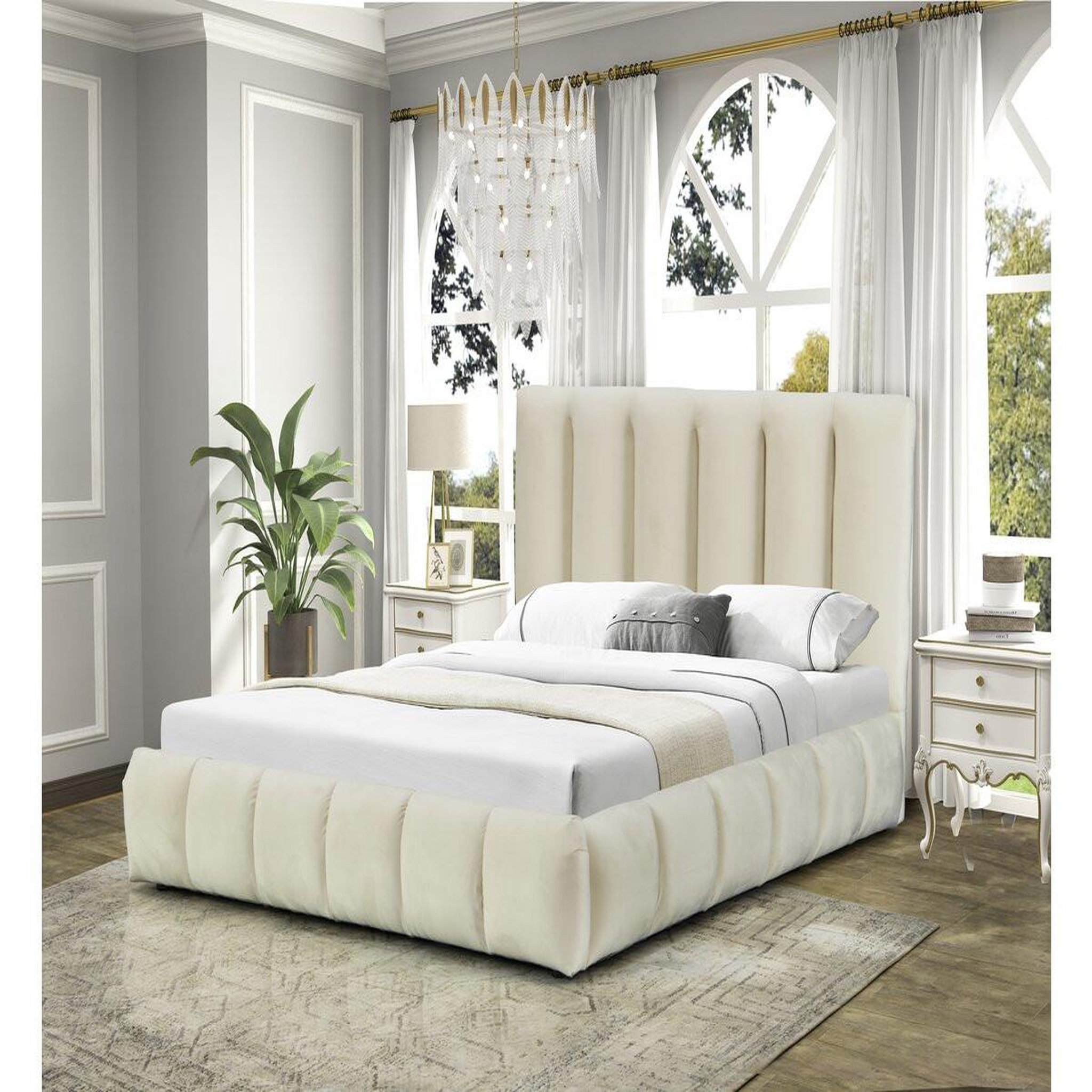 Voir la diapositive 2 : Habitat et Jardin Lit avec coffre  annie  160 x 200 cm - beige