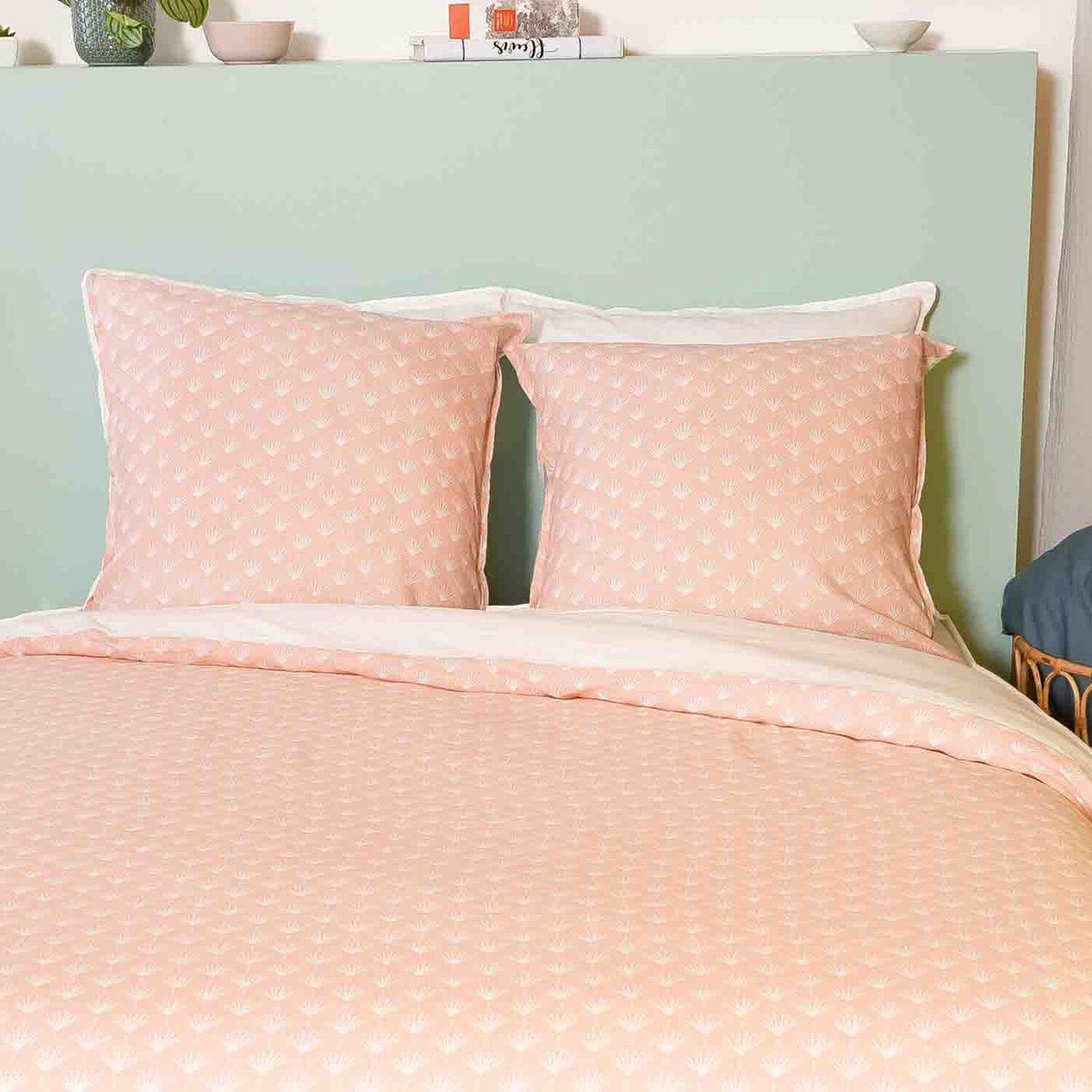 Voir la diapositive 5 : Home collection Parure housse de couette 100% coton lave 57fils evi