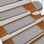 Voir la diapositive 5 : VIDAXL Tapis d'escalier 30 pcs 65x21x4 cm Gris clair