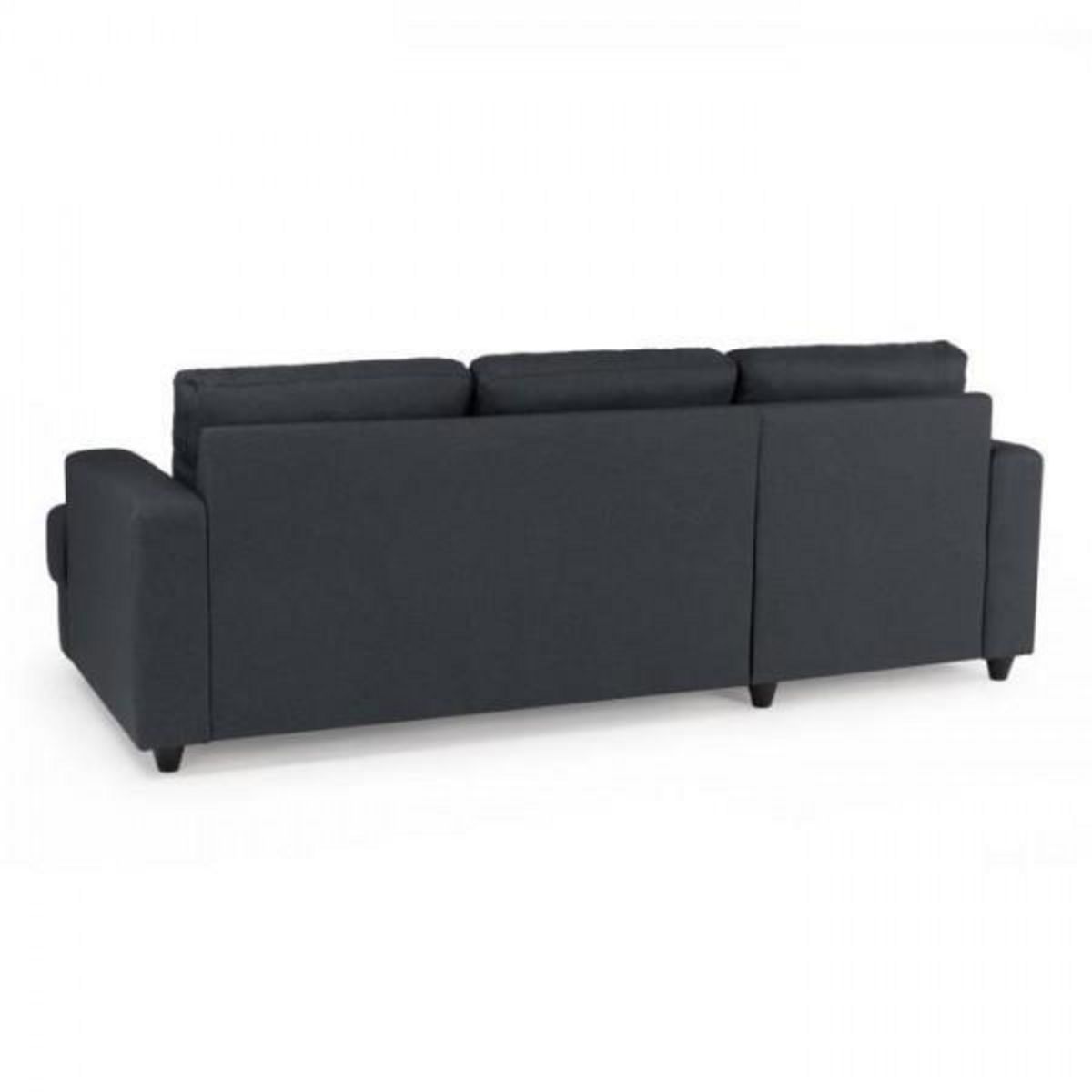 MARKET24 Canapé d'angle gauche 4 places Paul - Tissu gris anthracite - L 215 x P 140 cm - Fabriqué en Ukraine