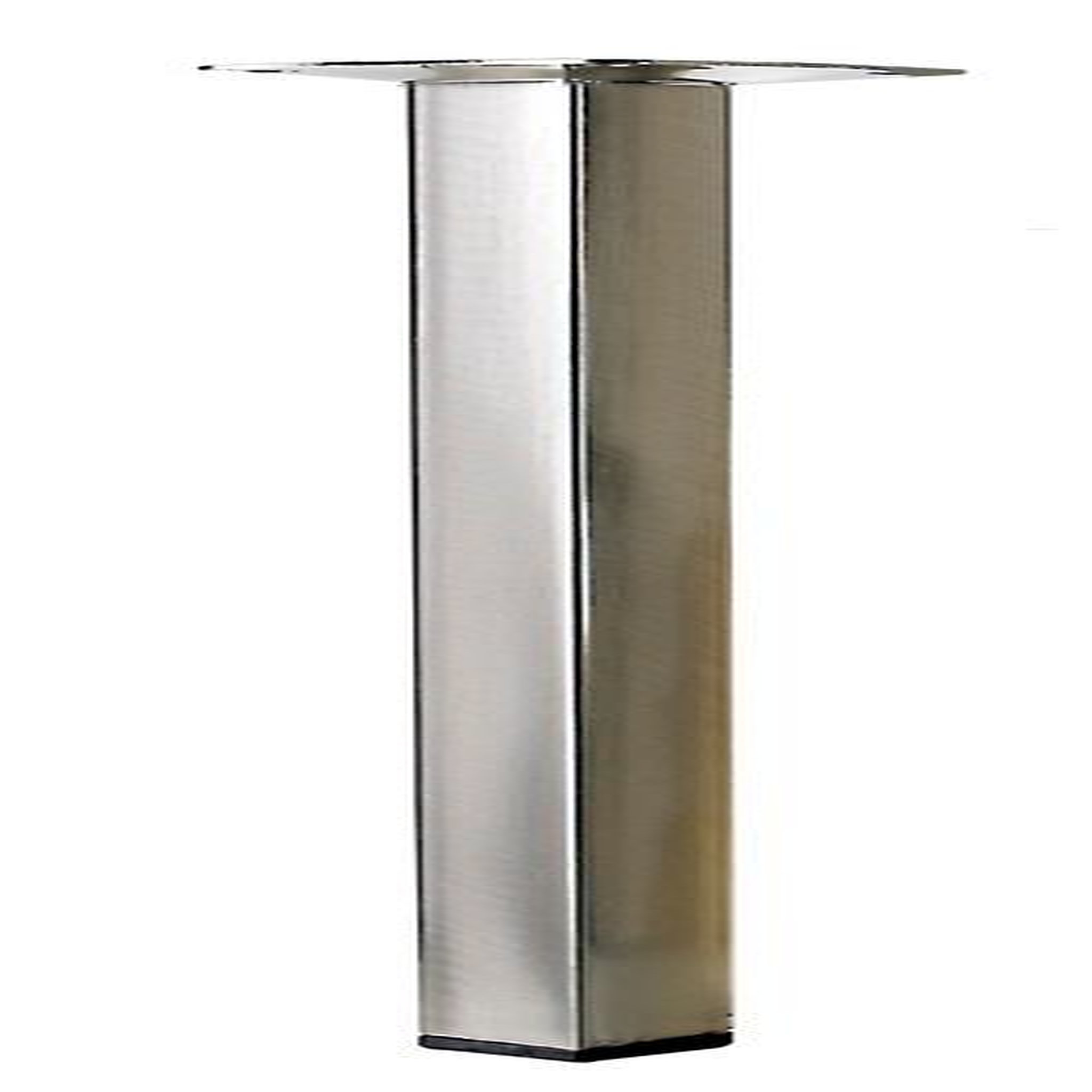 CENTRALE BRICO Pied table basse carré HETTICH fixe acier brossé gris