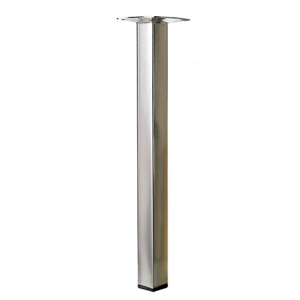 CENTRALE BRICO Pied table basse carré HETTICH fixe acier brossé gris