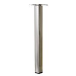 CENTRALE BRICO Pied table basse carré HETTICH fixe acier brossé gris