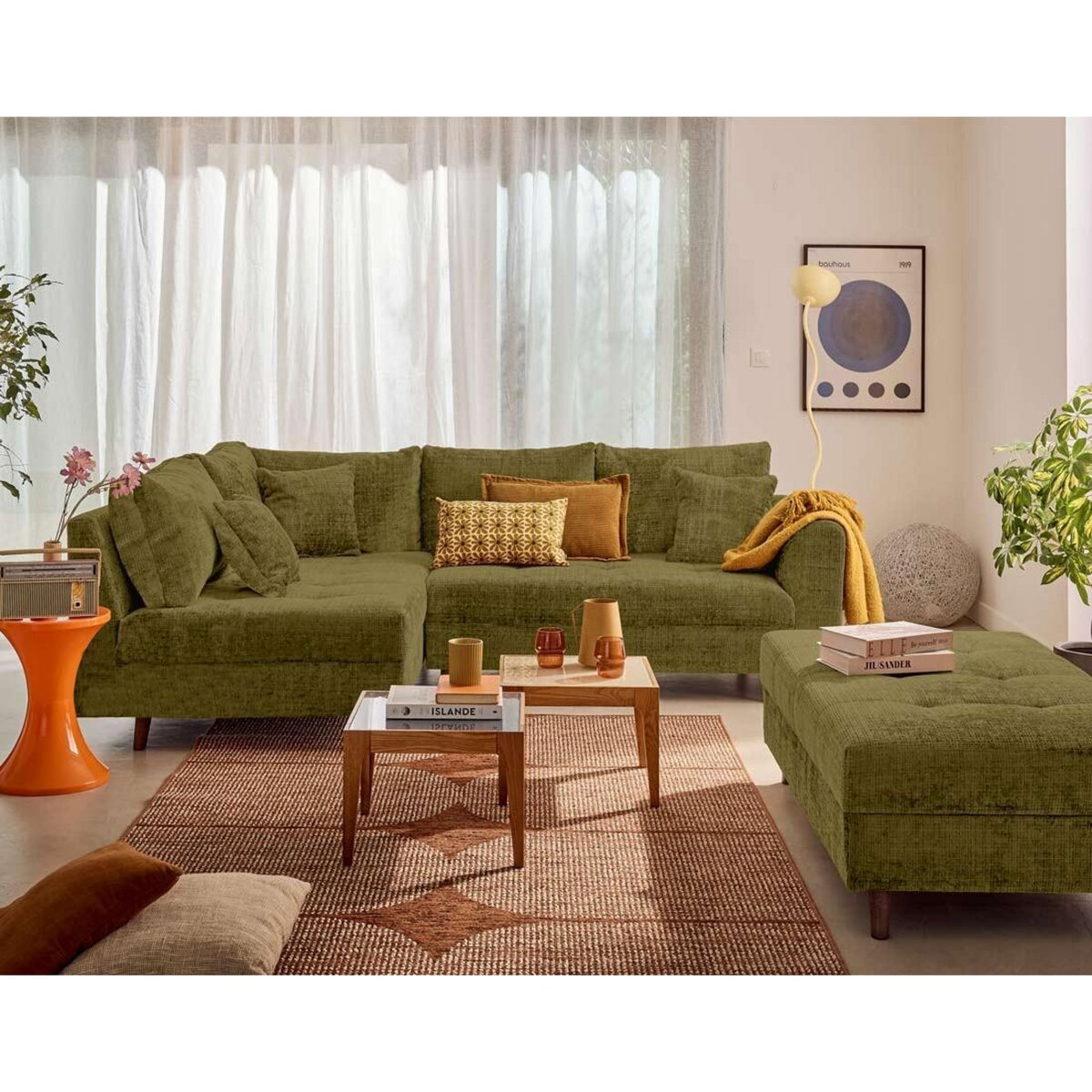 LISA DESIGN Rune - canapé d'angle gauche 4 places en velours texturé