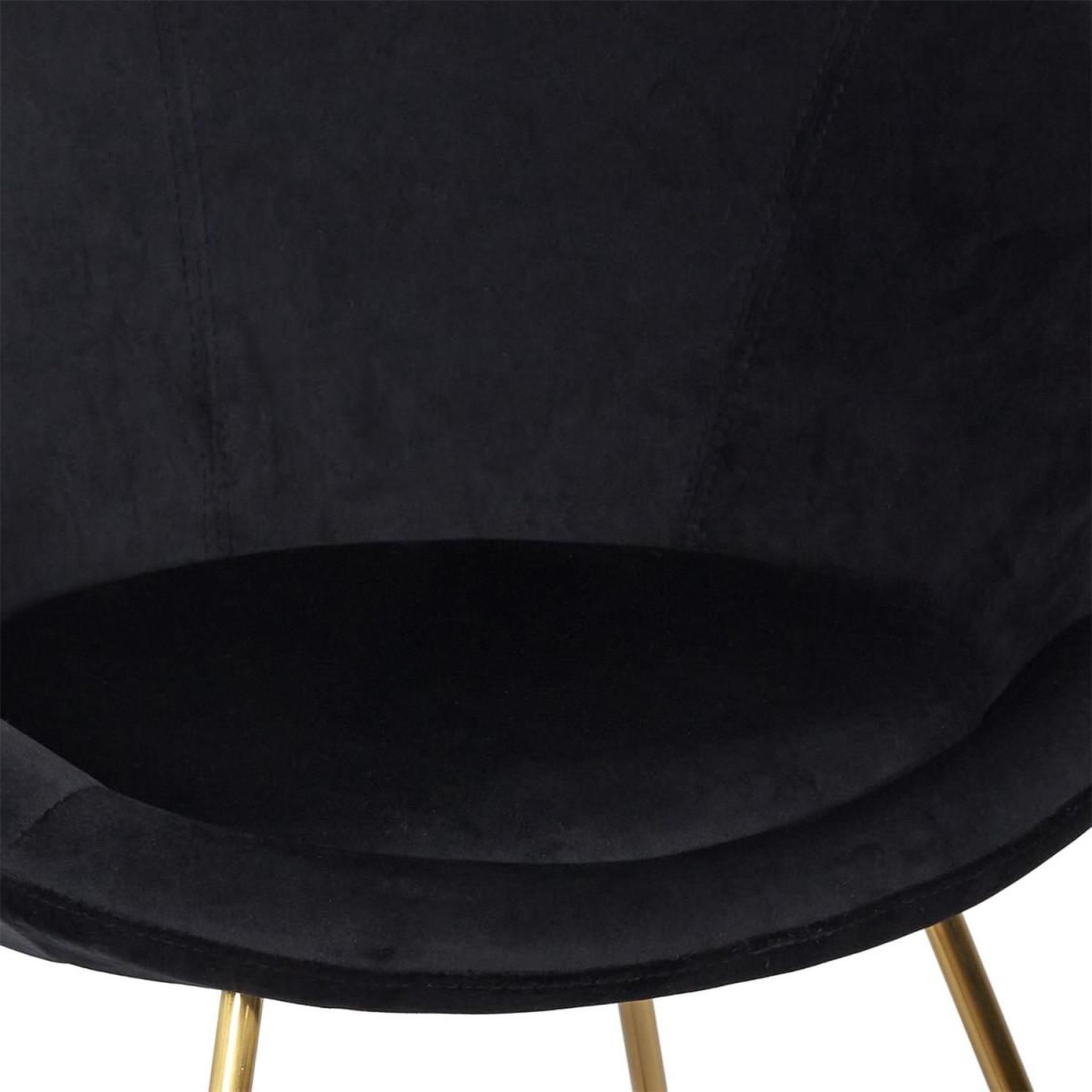 Voir la diapositive 5 : The Home Deco Factory Fauteuil Design Velours  Karl  83cm Noir