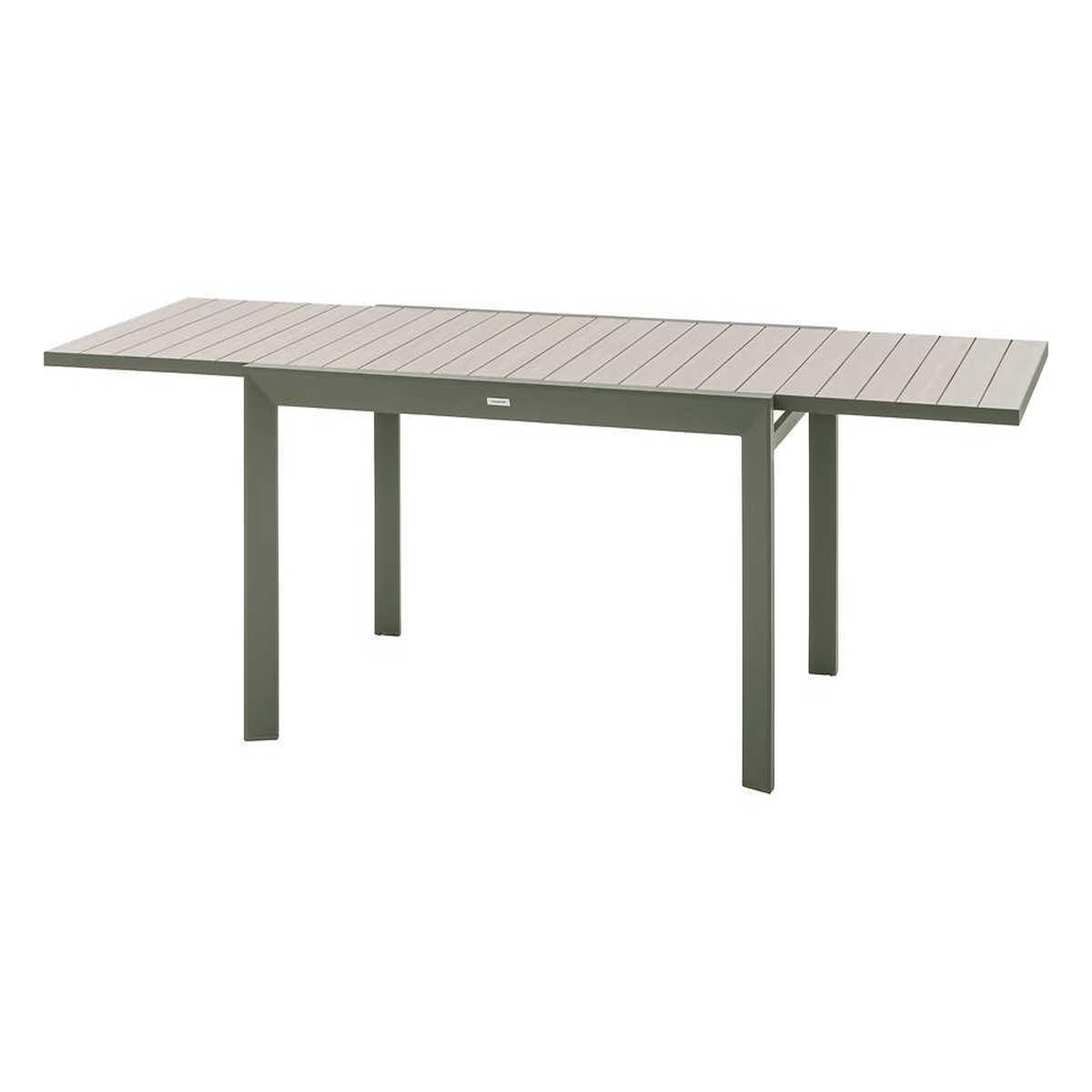 HESPERIDE Table de jardin rectangulaire extensible coulissante Evasion Lin/Vert Laurier 8/10 places - Hespéride