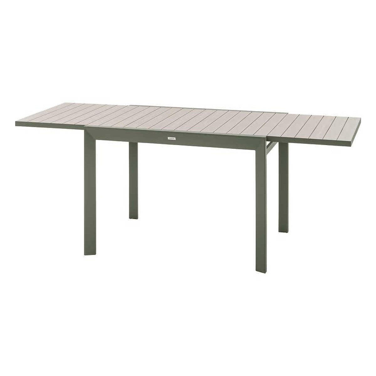 HESPERIDE Table de jardin rectangulaire extensible coulissante Evasion  8/10 places lin et laurier - Hespéride